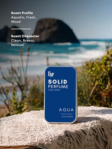 Image of EM5 Solid Perfume for Men Aqua and Constant | Fresh Aquatic & Warm Woody Musky Fragrance | 100% Alcohol Free Pocket Cologne | Long Lasting Solid Perfume | Travel Friendly & Spill Proof | Luxury Gift for Him | 12g x 2