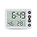 Allarme digitale portatile per interni Orologio da tavolo alimentato a batteria Termometro Igrometro (Nero bianco)