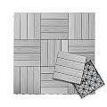 NewTechWood – UltraShield Naturale Deck Tiles for Outdoor Flooring, Weather-Resistant Patio Flooring, Set of 10 1x1-foot Interlocking Deck Tiles, Outdoor Patio Tiles, Icelandic Smoke White