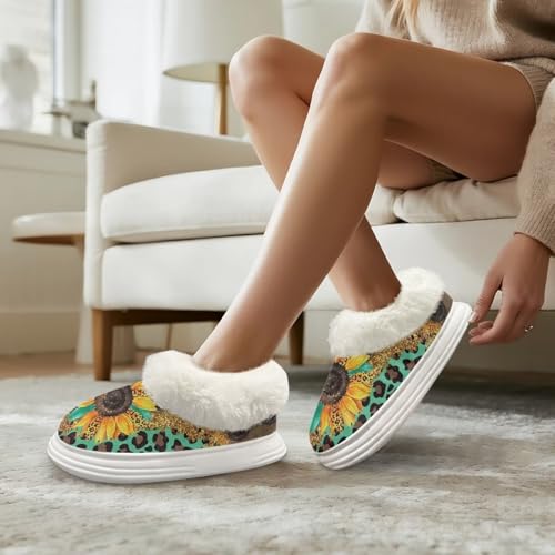Slip on House Shoes for Women Fuzzy Scuff Non Slip Comfy Slippers for Women Cozy Household Indoor Home Slippers3