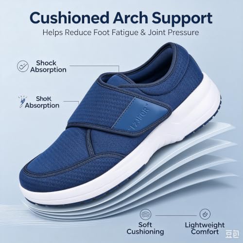 Image of Extra Wide Diabetic Shoes for Men Women, Sneaker for Edema Swollen Feet