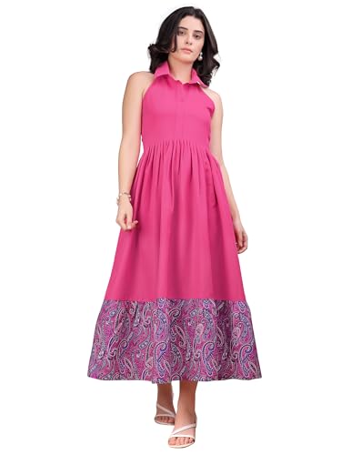 Image of PURVAJA Women's Maxi Cotton Blend Dress (Floe-236-240)