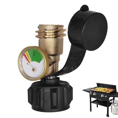 Ahuuen Indicador de Nivel para Tanques de Propano - Medidor de Propano con Código de Colores,Medidor de Presión para Cilindros de 2-18 kg Estufa Calentador Quemador Parrilla Barbacoa Terraza Camping