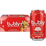 bubly Sparkling Water, Strawberry, 12 ounce Cans (Pack of 8)