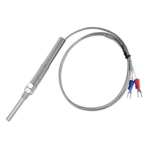 Sonda de termopar, Rosca M8 de alta sensibilidad Tipo K Termopar Sonda de 30 mm Cable del sensor de temperatura 0-400 ℃ para medición de temperatura(1M)