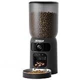 PETOCAT AI Automatic Cat Feeder with Dual Cameras (1 Adjustable), 2K HD Night Vision, 5G/2.4G WiFi, 6L Automatic Pet Feeder with APP Control, Laser Interactive Toy, Two-Way Audio & Scheduled Feeding