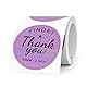 FINDAT Holographische Thermo-Etiketten Rolle Wasserdicht 50 mm Violette Runde Punketiketten Selbstklebend Bedruckbare Vinyl Laser Thermoaufkleber für Logo Design Dank QR DIY 200 Stück