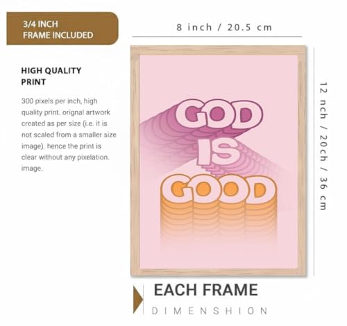 Image of BLINKART Typography Aesthetic Modern Art Walls With Frame | Natural Wood Texture | Living Room Bedroom Office Wall Decoration | Poster Home Decor Frames Wall Bedroom | 12x8 Inches (D566)