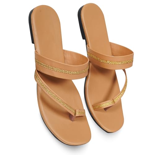 Image of Women's Slippers | Comfortable Flat Chappals for Women with Bow Detail | Stylish Casual Chappals, Trendy Summer Sandals, Comfortable Footwear for Daily Use