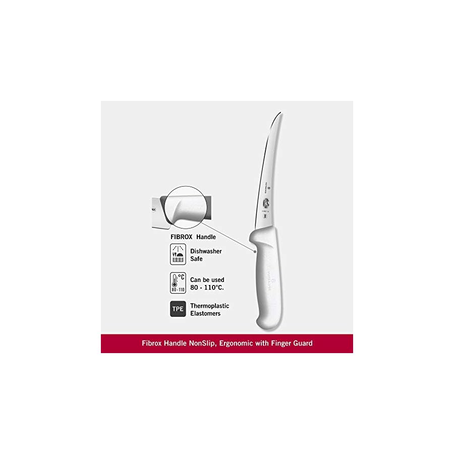 Victorinox-Swiss-Army-Cutlery-Fibrox-Pro-Curved-Boning-Knife-Semi-Stiff-Blade-6-Inch Victorinox Cutlery 6-Inch Semi-Stiff Boning Knife, Curved Blade, White Fibrox Handle