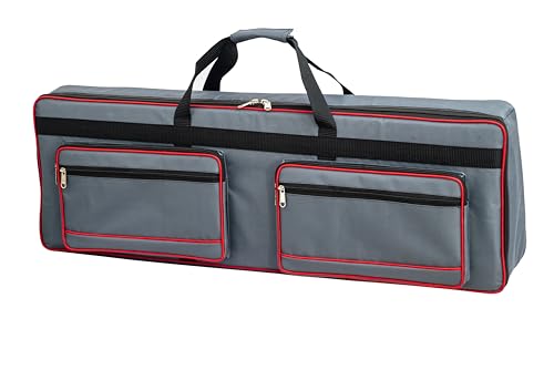 Image of GIG Master Heavy Padded Keyboard Bag /Cover /Case for Korg Pa300, Pa600, Pa700, Pa1000, 61 Keys Professional Arranger Keyboard with Dust Cover & Double Pocket(Grey)