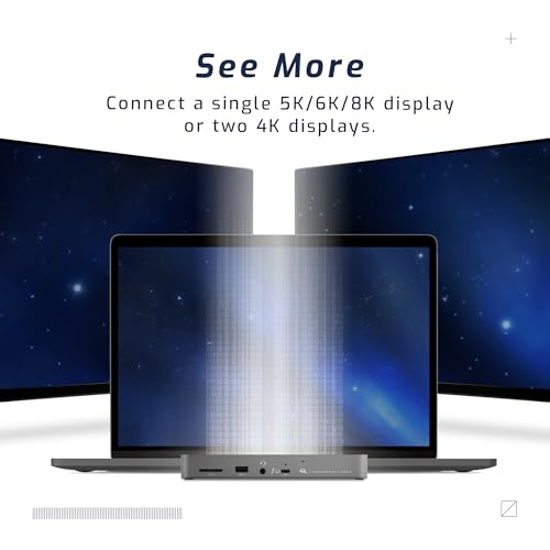 Image of OWC 11-Port Thunderbolt Dock, 96W Charging, Single 8K Display or Dual 5K displays, 3 x TB Ports, 4 x USB, GbE, SD, Compatbile M1 /M2 Macs, TB3 Macs, TB 4 PCs, and USB-C Devices