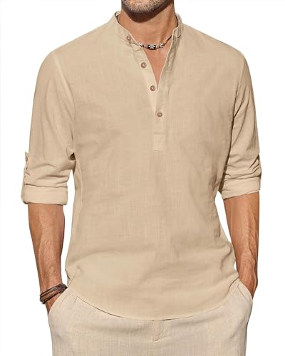 Image of Vida Loca Light Yellow Color Men Solid Cotton Blend Straight Kurta Shirt