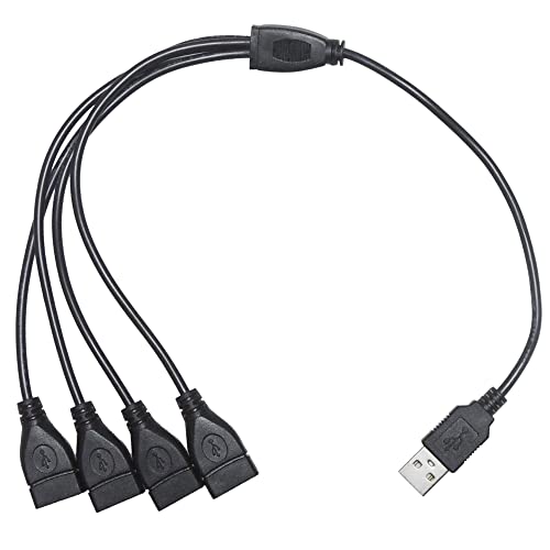 Amazon.co.jp: KAUMO USB電源コード 4分岐 四股 四又 40cm (USBオス