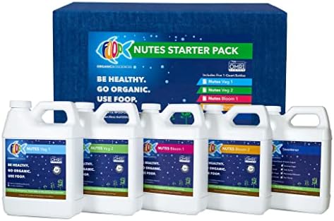 FOOP Nutes Veg & Bloom Starter Pack: Get Fat Roots, Thick Stalks, Tight Buds, Awesome Terpenes, and an Explosion of Trichomes | Certified Organic | Five 32oz Bottles