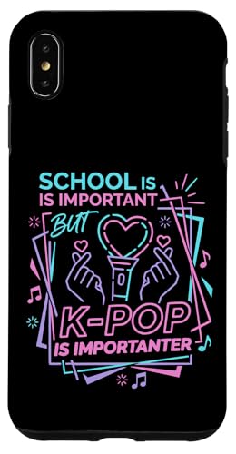 School Is Important But K-Pop Is Importanter �ʔ����f�U�C�� �X�}�z�P�[�X iPhone XS Max �p