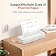 iDPRT Mobiler Drucker, 203DPi Thermodrucker A4 Kompatibel mit Android und iOS, Bluetooth Tragbarer Drucker Nur Thermopapier für Reisen, Hause, Lernen, Büro, Schule -Weiß