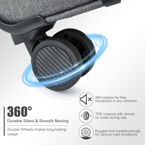 Kono 20 Inch Softside Carry On Luggage Airline Approved 20 Inch Spinner Wheels Lightweight Waterproof Suitcase with TSA Lock for Business Travel の商品画像 3