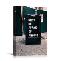 Canvas Wall Art Pressed Quotes Bedroom Industrial Inspirational Modern Art Multicolor Neon Photography Quotes Urban - 12x18 inches