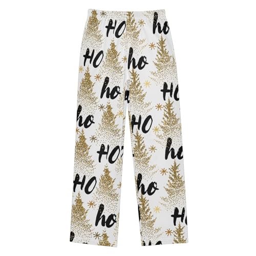 ZZXXB Christmas Tree Santa Laugh Boys Long Pants Soft Trousers Elastic Waist Kids Lounge Bottoms with Pockets S-XL