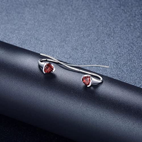 Boucles d'oreilles grenat rouge d'exception et gemmes précieuses - 6