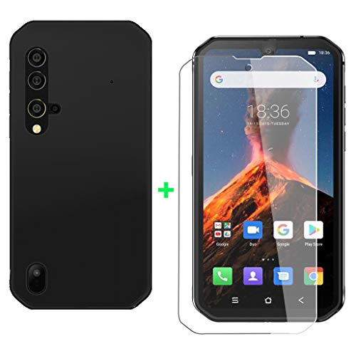ZXLZKQ Silicone + Tempered Glass Case for Blackview BV9900 (5.84 Inches)