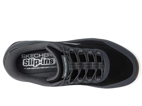 Skechers Men's Glide-Step Sole Hands Free Slip-in Sneaker,Black/Charcoal,6.5