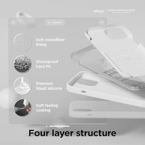 Image of Silicone Case compitable for iPhone 15, Light Blue Protective Cover with Camera Protection Smooth and Soft (White)