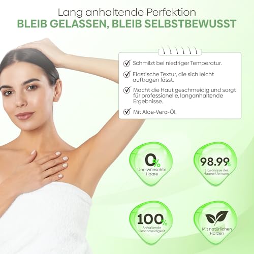 SELAS Wachsperlen Aloe Vera 800g – Warmwachs Perlen für Haarentfernung | Enthaarungswachs & Wachs Haarentfernung Perlen für Gesicht, Körper & sensible Haut | Für Waxing, Wax Warmer & Wachsgerät