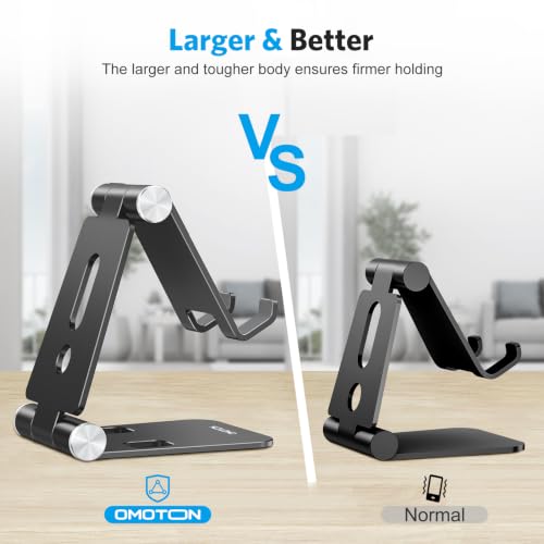 OMOTON Foldable Cell Phone Stand, C4 Portable Aluminum Phone Holder - image 2