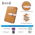 Deziliao Passport wallets, Mulit-purpose RFID Blocking Passport Holder AirTag Wallet, Travel Wallet Cover Case（Brown） - Image 5