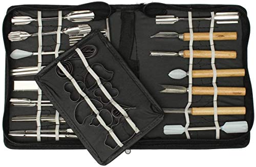 Eoocvt DIAOKE46 Culinary Carving Tool Set Fruit Vegetable Food Garnishing Cutting Slicing Peeling Culinary Garnish Tools Kit thumb #4