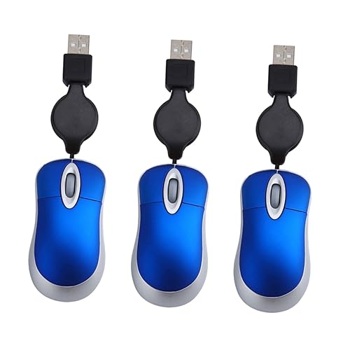 HOMSFOU Ratón USB con cable mini portátil diseño aerodinámico 1600 dpi resolución óptica agarre cómodo para ordenador portátil oficina casa