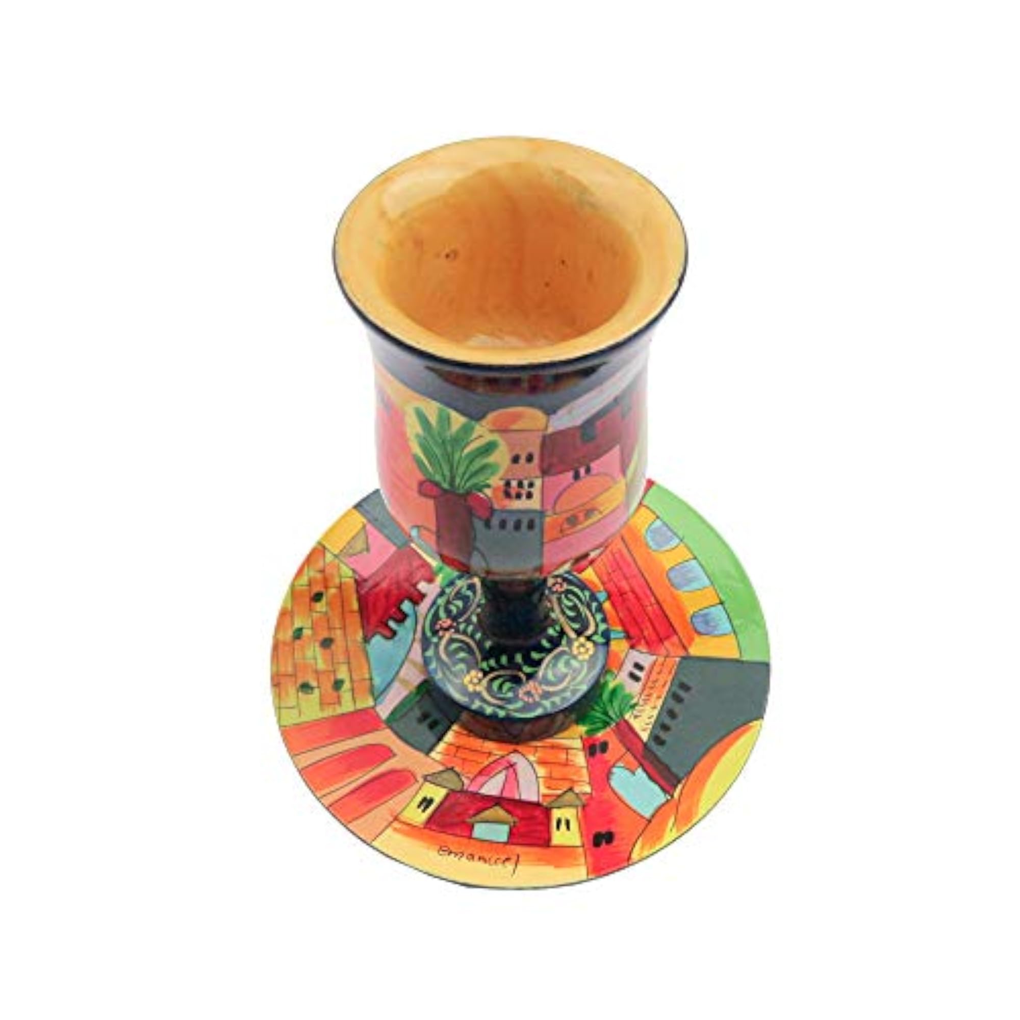 Kidush Cup and Plate Set, Elegant Design