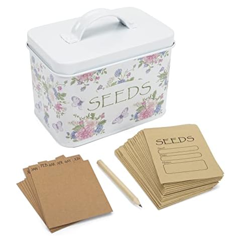 Katai Metal Seed Storage Organizer with Dividers Cover