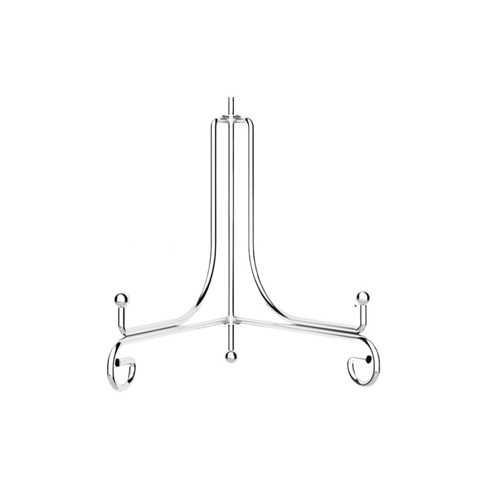 Luoaxinn Silver 6Inch Metal Display Stand Foldable Plate Stands 4 6 8 10 12Inch Solid Display Stand Iron Metal Easel Rack Vinyl Table Top