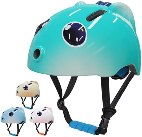 Toddler Kids Bike Helmet,3D Children Bicycle Helmet for Boys and Girls,Adjustable Lightweight Helmet,Age 3-10 for Bicycle Helmet Scooter Cycling Skating Size 48-54cm