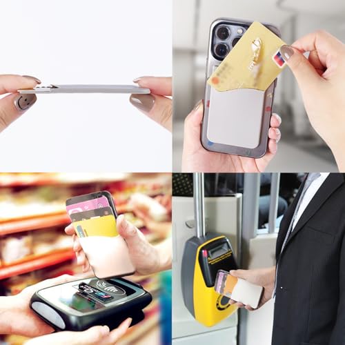FuzlPnag 3 Pack Kartenhalter Hülle für Smartphone, Cell Phone Card Wallet, Handy Kartenhalter zum aufkleben, Handy Kartenetui für Kreditkarten & Bargeld