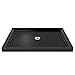 DreamLine SlimLine 34 in. D x 48 in. W x 2 3/4 in. H Center Drain Single Threshold Shower Base in Black, DLT-1134480-88