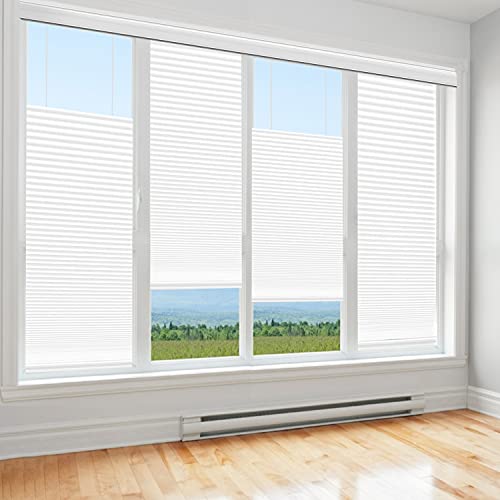 Biltek Honeycomb Top-Down Blinds Cordless 20" W X 64" H Cellular Pleated Privacy Shades #TOP20