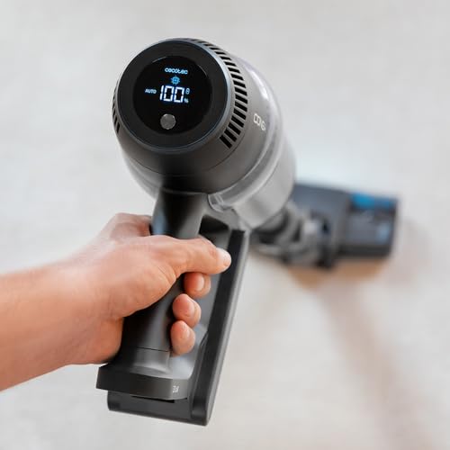 Cecotec Aspirateur Balai sans Fil Conga Rockstar 9500 Connected Ergowet 3000 IA. 230 W, Intelligence Artificielle, App Mobile, Autonomie 90', Écran Numérique, Double Filtre, Accessoires