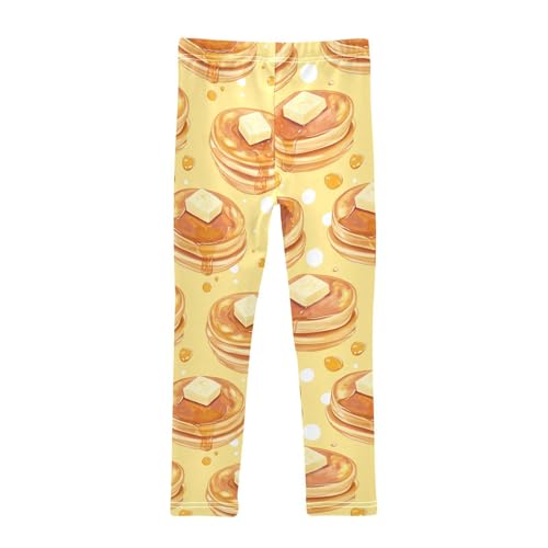 Butter Pancake Girls Leggings,Workout Leggings for Girls Toddler Athletic Legging Size for 3-10T2