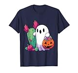 spaventoso halloween cactus ghost spooky candy bag maglietta