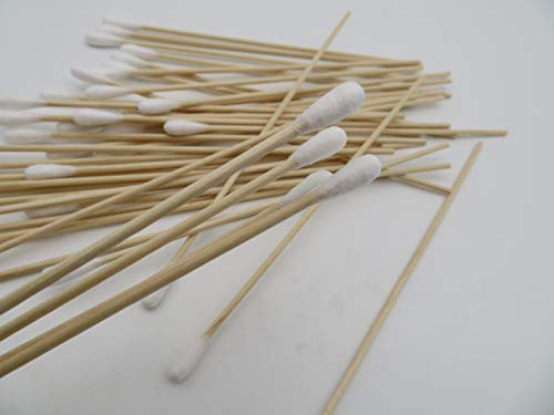 Cleanmo 100 Count 6" Cotton Swabs With Wodden Handle.gun Cleaning Swabs. It Also Can Be Used To Do Model Making, Firearm Cleaning, Jewelry,Arts & Crafts Versatile Tool Cleaning #TOP3