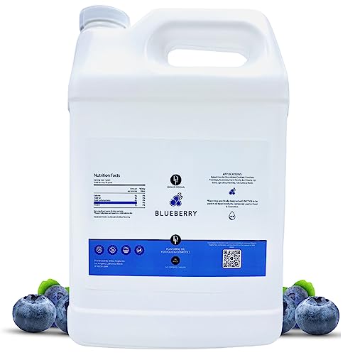 Dolce Flav Blueberry Extract – 1 Gallon Oil-Soluble Kosher, Sugar-Free, Concentrated Ripe Blueberry Flavoring for Baking, Chocolates &amp; Desserts