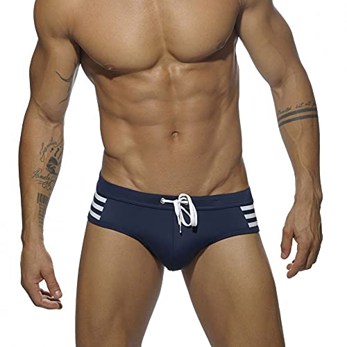 UXH Maillot de bain rembourré pour homme - Sexy - Tendance - Pour la natation, la plage, le surf et la natation, noir foncé, Medium Cover