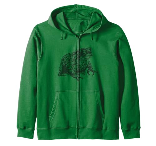 Fat Toad Minimalista Rana Anfibios Biología Realista Sudadera con Capucha