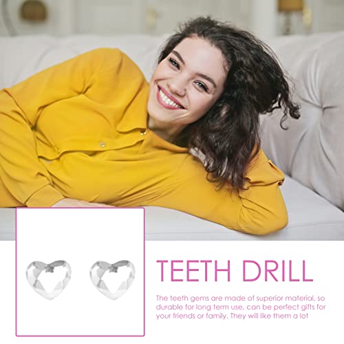 Image of iplusmile Heart-Shaped Teeth Gems 10 Pack Tooth Jewelry for Diy Oral Decoration Crystal Rhinestone Teeth Gems Kit for Accessories Fashionable Dental Jewelry for Women and Friends