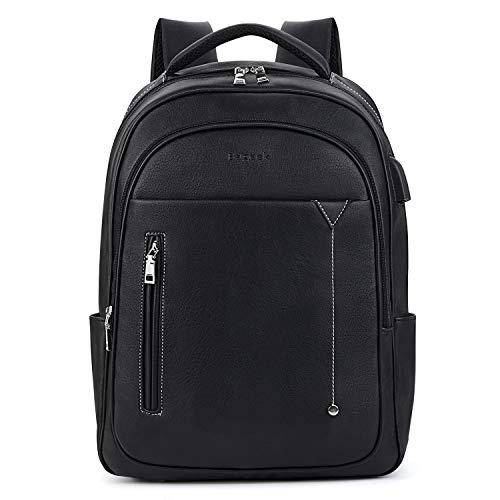 Rucksack Herren, Bageek Rucksack Schwarz mit USB-Schnittstelle Schultasche Rucksack Männer Wasserdicht Laptop-Taschen 15,6 Laptop Rucksack Schulrucksack mit Henkel (Schwarz)