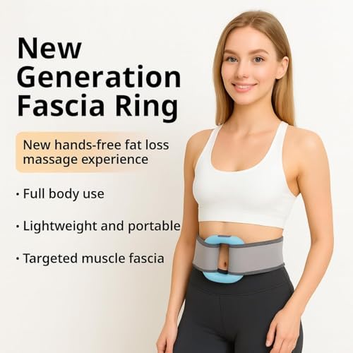 Image of Electric Fascia Massage Ring - 5-Speed Adjustable Vibration Massager for Deep Tissue Muscle Relief, Body Sculpting, Pain Relief & Recovery, Portable for Neck, Shoulder, Back, Waist & Legs